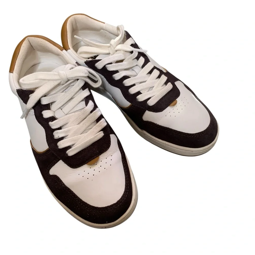 Madewell Court Sneakers Calf Hair, Leather, Suede - Espresso Bean Animal Print